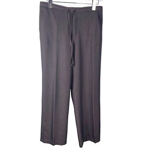 W By Worth Gray Drawstring Waist Pants Size Small Casual Comfort Pockets